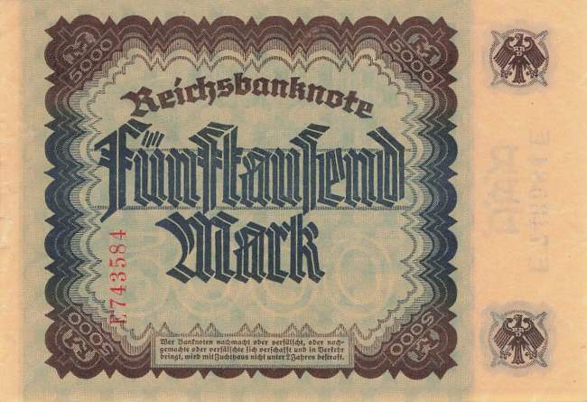 5000 Mark 1922 ro.76 E